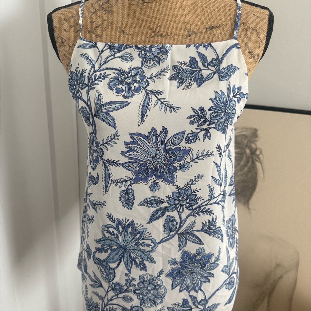 LOFT Blue Floral Camisole Top